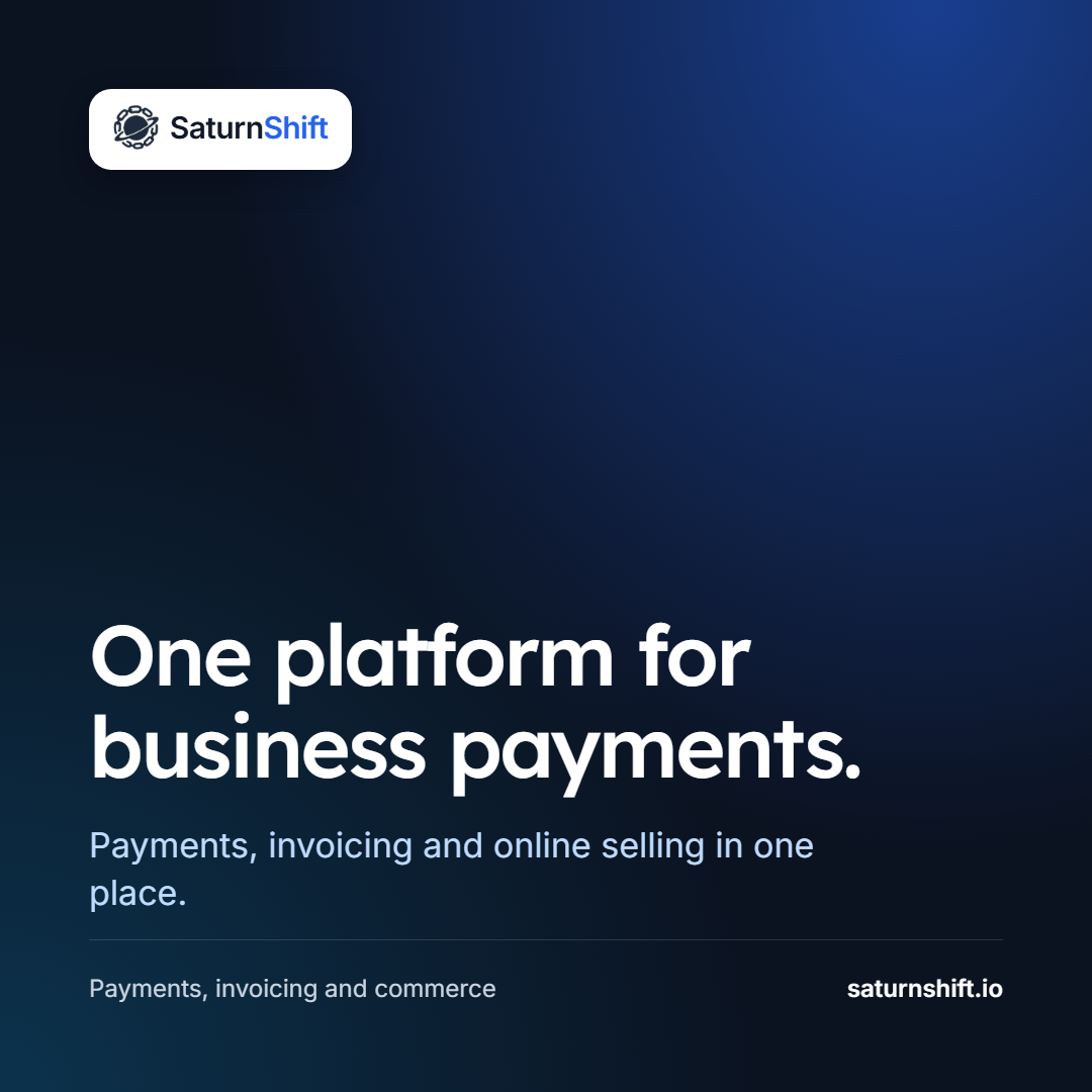 SaturnShift graphic: One platform for business payments.